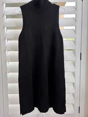 Free Assmbly Sleeveless Black Knit Turtleneck Dress